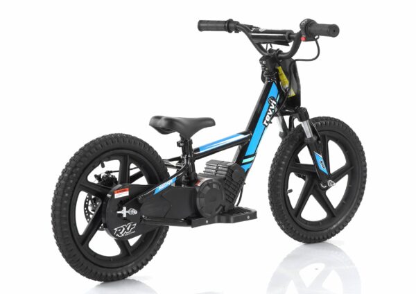 kids blue electric balance bike by revvi