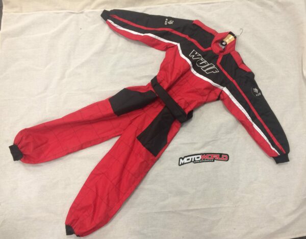 red racing suit